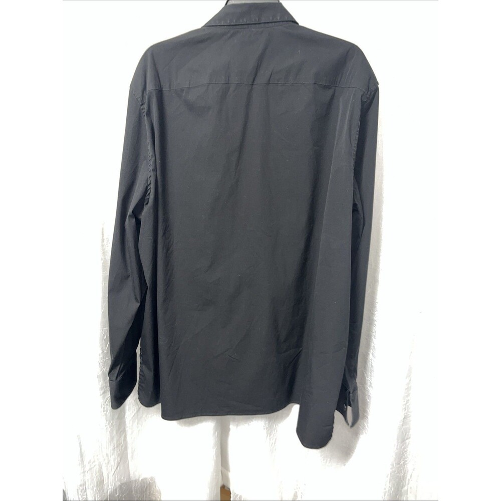 GIVENCHY x TIFFANY & CO MEN black COTTON Placket Front SHIRT Size 45 / XXL - Picture 7 of 10
